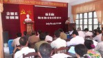Đ/c Đoàn Đức Trung-Phó Chủ tịch Liên minh HTX tỉnh phát biểu khai giảng khóa học